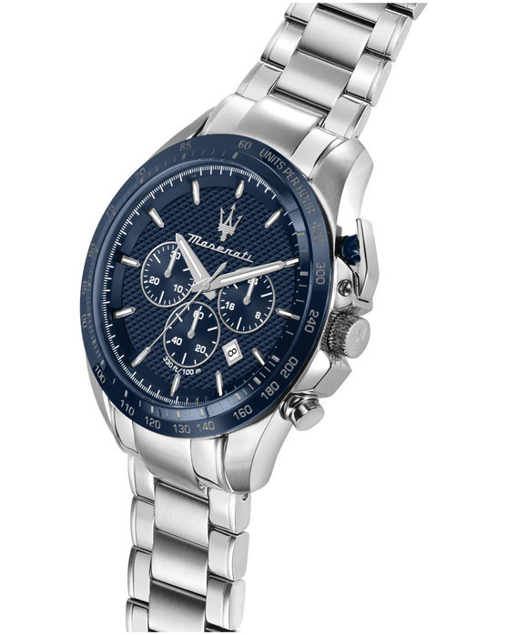 MASERATI Traguardo Chronograph Silver Stainless Steel Bracelet