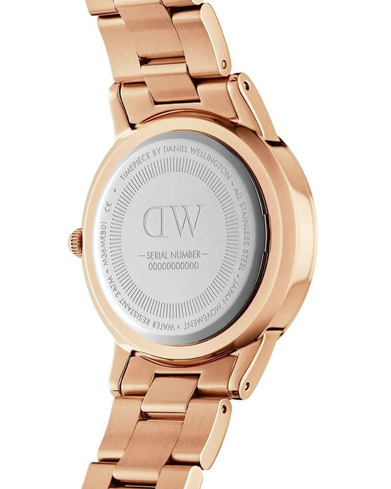 DANIEL WELLINGTON Iconic Link Amber Rose Gold Stainless Steel Bracelet 32mm