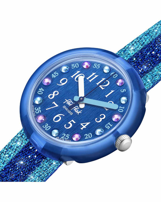 FLIK FLAK Shine In Blue Two Tone Recycled Pet Strap