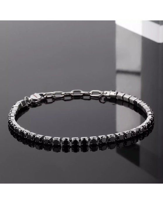 SECTOR Stainless Steel Bracelet with Enamel and Zircon