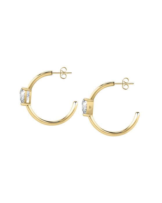 CHIARA FERRAGNI Diamond Heart 18ct Gold Plated Earrings with Zircon