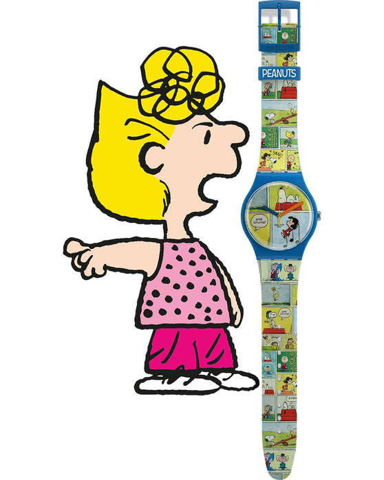 SWATCH Peanuts Smak Multicolor Silicone Strap