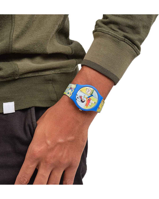 SWATCH Peanuts Smak Multicolor Silicone Strap