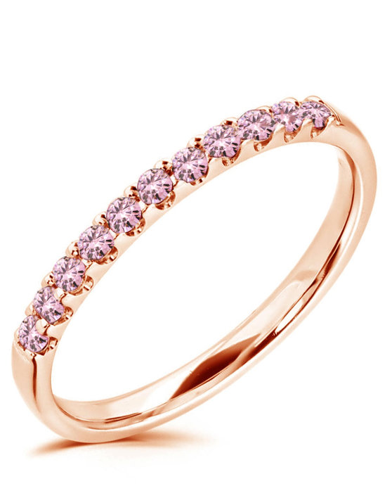 Δαχτυλίδι σειρέ μισόβερο SOLEDOR από ροζ χρυσό 14Κ με ζιργκόν (No 53)