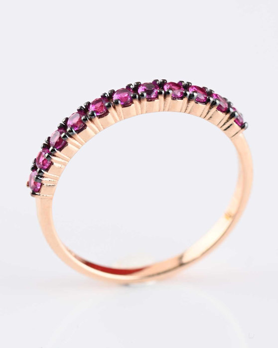 Δαχτυλίδι σειρέ με ζιργκόν SAVVIDIS από ροζ χρυσό 9K (Νο54)