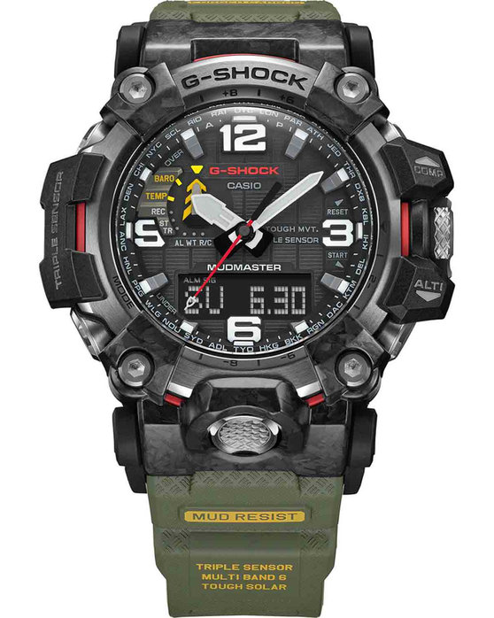 CASIO G-SHOCK Chronograph Green Rubber Strap