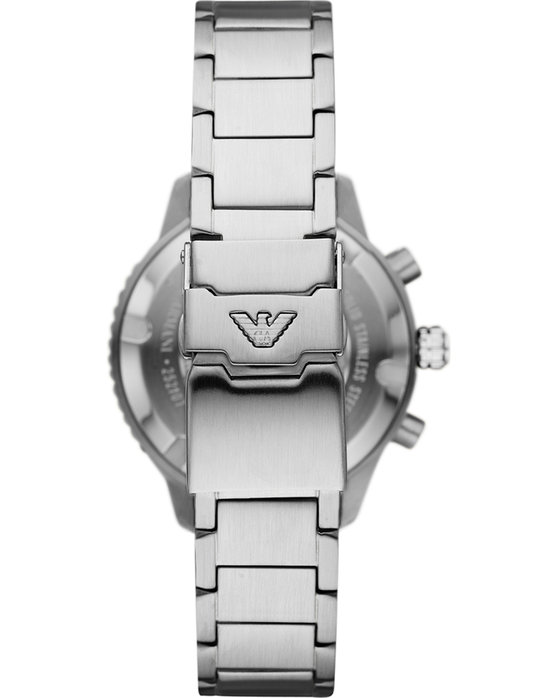 Emporio ARMANI Diver Chronograph Silver Stainless Steel Bracelet