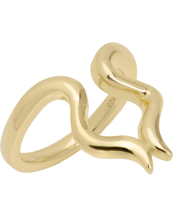 Δαχτυλίδι JCOU από ασήμι 925° επιχρυσωμένο με χρυσό 14Κ (No 51-55)