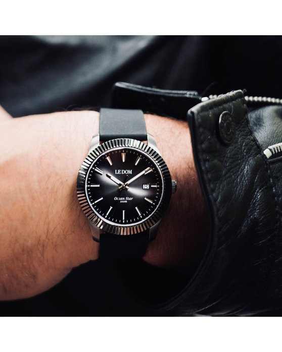 LEDOM Ocean Star Black Silicone Strap