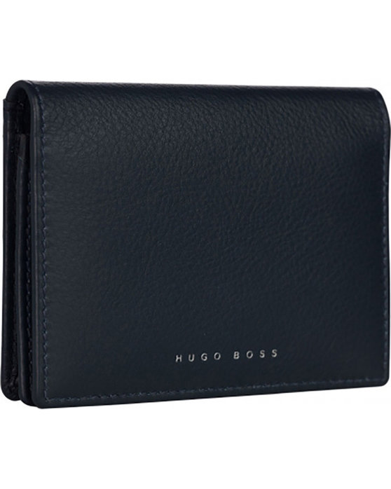 HUGO BOSS Blue Leather Card Holder