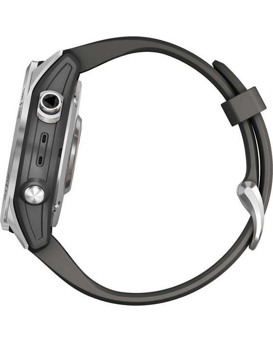 GARMIN Fenix 7S Silver with Graphite Silicone Strap