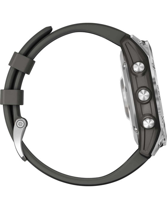 GARMIN Fenix 7 Silver with Graphite Grey Silicone Strap