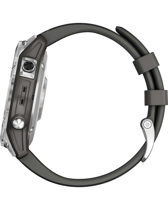 GARMIN Fenix 7 Silver with Graphite Grey Silicone Strap