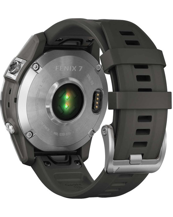 GARMIN Fenix 7 Silver with Graphite Grey Silicone Strap