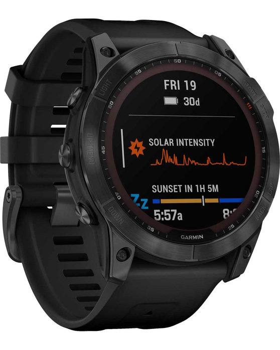 GARMIN Fenix 7X Solar Slate Grey with Black Silicone Strap