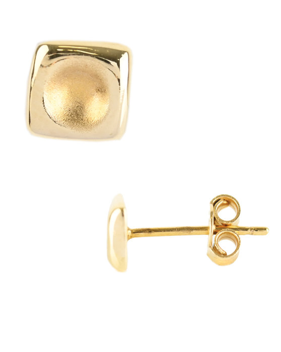 Σκουλαρίκια SAVVIDIS από χρυσό 14Κ με τετράγωνο σχήμα