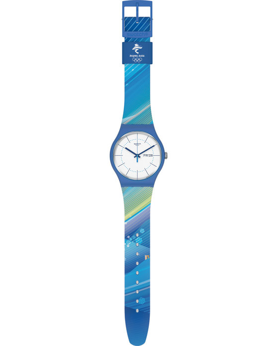 SWATCH Olympics special Chinese Winter Scenery Multicolor Silicone Strap