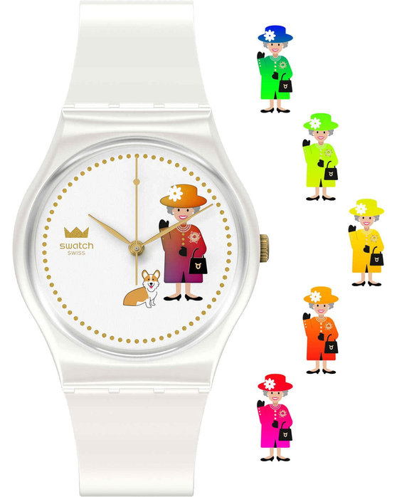 SWATCH Jubilee How Majestic White Silicone Strap