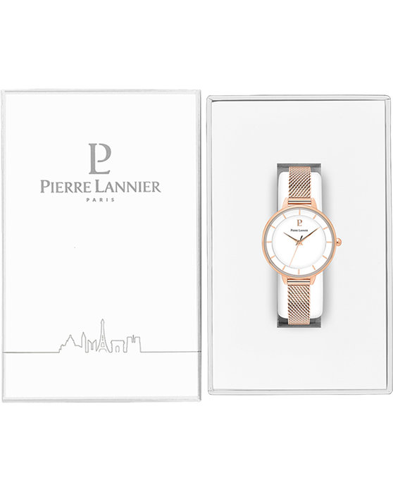 PIERRE LANNIER Asteroide Rose Gold Stainless Steel Bracelet