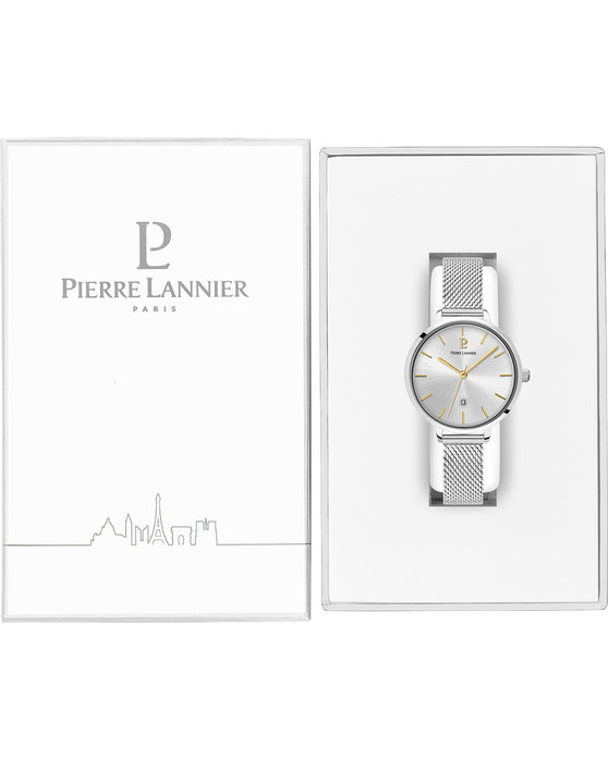 PIERRE LANNIER Echo Silver Stainless Steel Bracelet