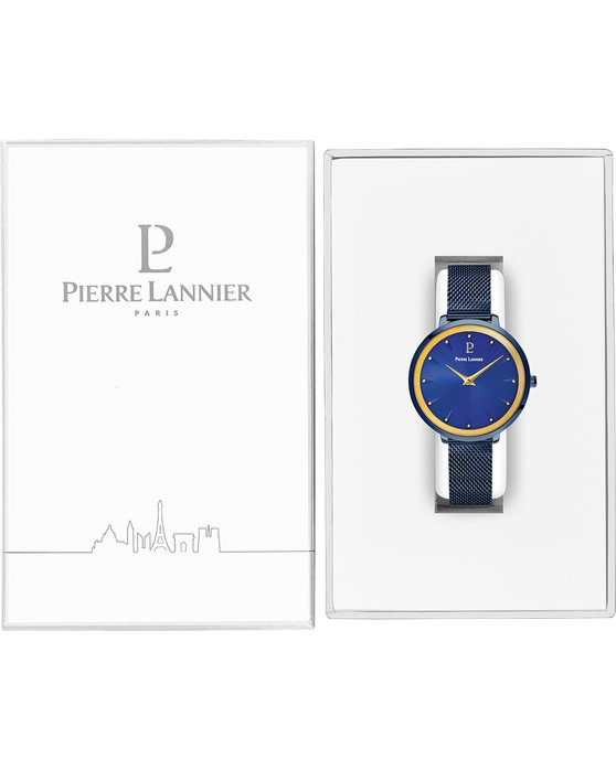 PIERRE LANNIER Asteroide Blue Stainless Steel Bracelet