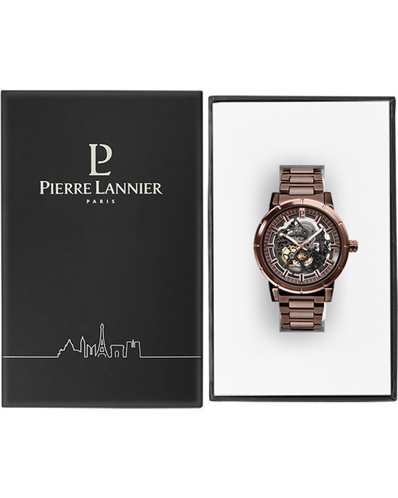 PIERRE LANNIER Automatic Automatic Brown Stainless Steel Bracelet