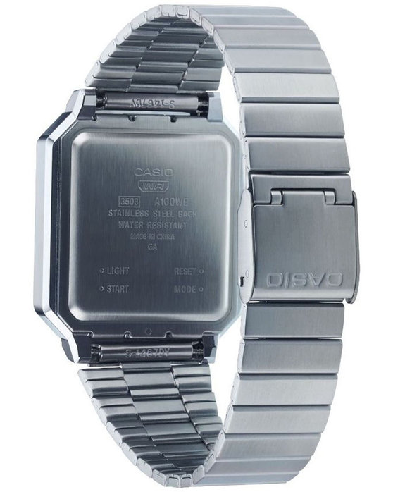 CASIO Vintage Chronograph Silver Stainless Steel Bracelet