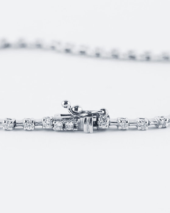 18ct White Gold Bracelet with Diamonds by FaCaDoro