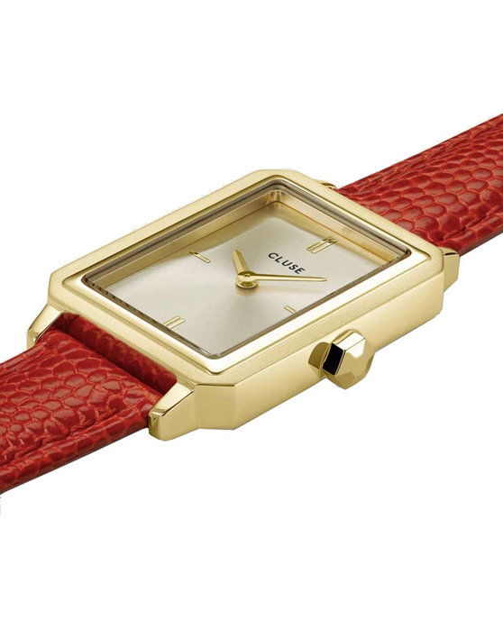 CLUSE Fluette Coral Leather Strap