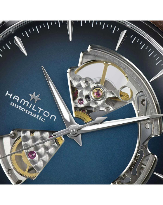 HAMILTON Jazzmaster Open Heart Automatic Brown Leather Strap