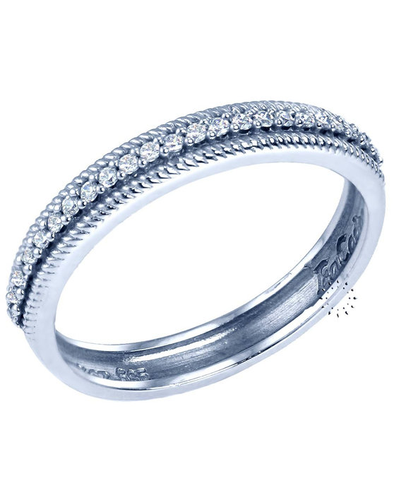 Δαχτυλίδι σειρέ FACAD'ORO 18K με διαμάντι(Νο 54)