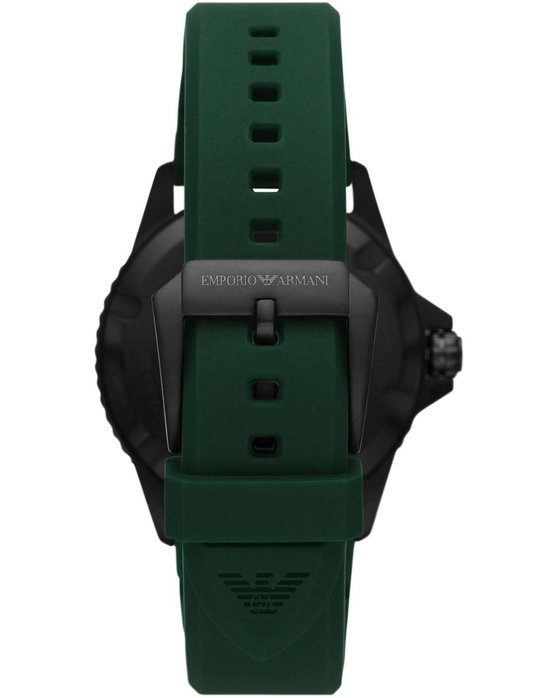 Emporio ARMANI Diver Green Silicone Strap