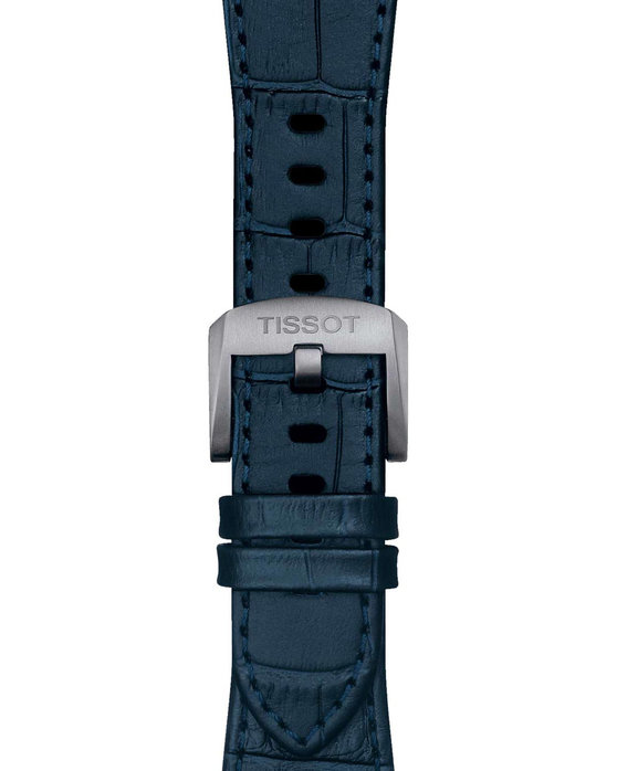 TISSOT T-Classic PRX 40 205 Blue Leather Strap