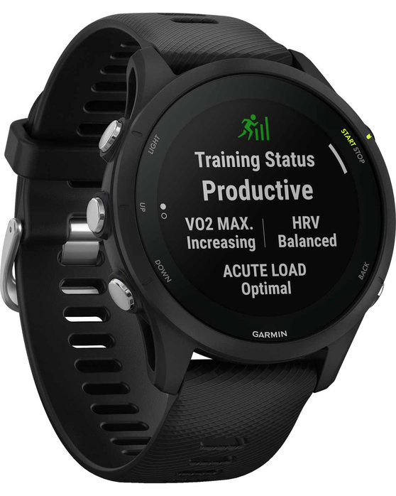 GARMIN Forerunner 255 Music Black Silicone Strap