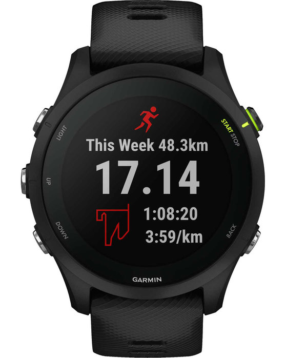 GARMIN Forerunner 255 Music Black Silicone Strap