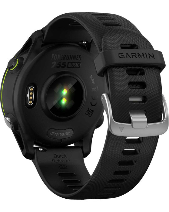 GARMIN Forerunner 255 Music Black Silicone Strap