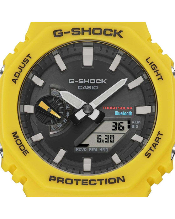 CASIO G-SHOCK Smartwatch Tough Solar Chronograph Yellow Rubber Strap