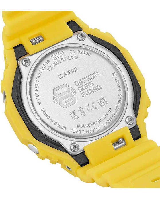 CASIO G-SHOCK Smartwatch Tough Solar Chronograph Yellow Rubber Strap