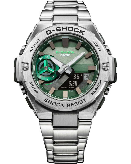 CASIO G-SHOCK Smartwatch Tough Solar Chronograph Silver Stainless Steel Bracelet