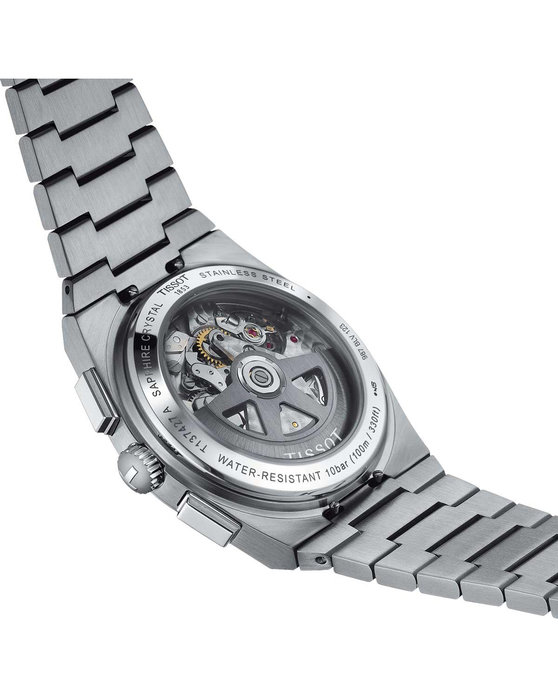 TISSOT T-Classic PRX Automatic Chronograph Silver Stainless Steel Bracelet