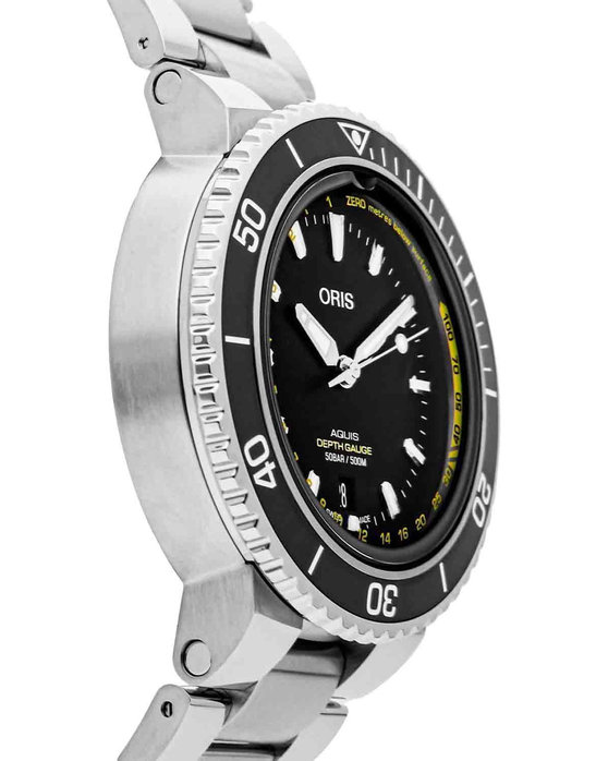 ORIS Aquis Depth Gauge Automatic Silver Stainless Steel Bracelet