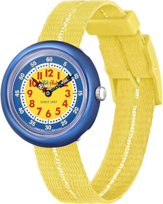 Flik Flak Retro Yellow Two Tone Plastic Strap