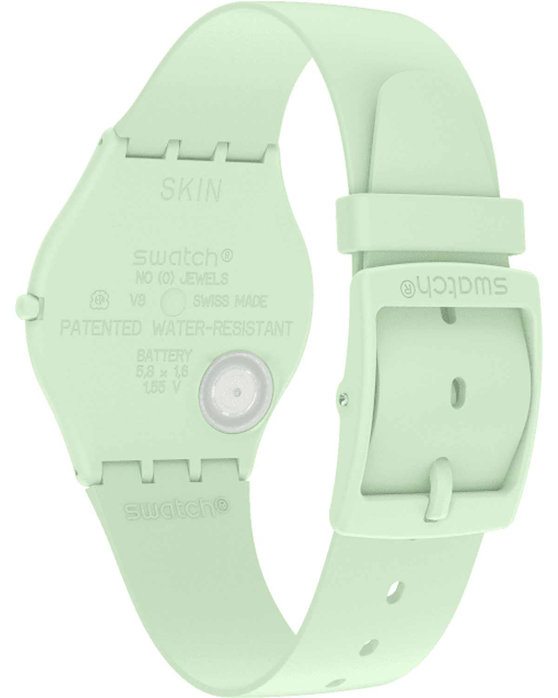 SWATCH Bioceramic Caricia Verde Green Silicone Strap