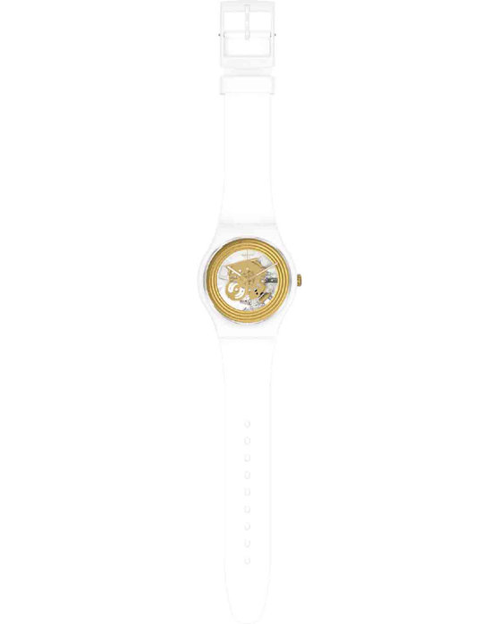 SWATCH Golden Rings White White Silicone Strap