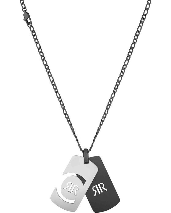 CERRUTI Mens CRR Tag Stainless Steel Necklace
