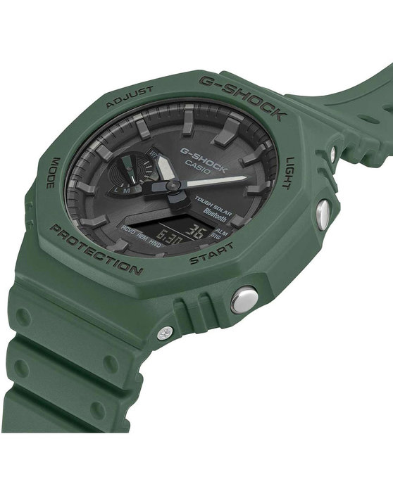 CASIO G-SHOCK Smartwatch Tough Solar Chronograph Green Rubber Strap