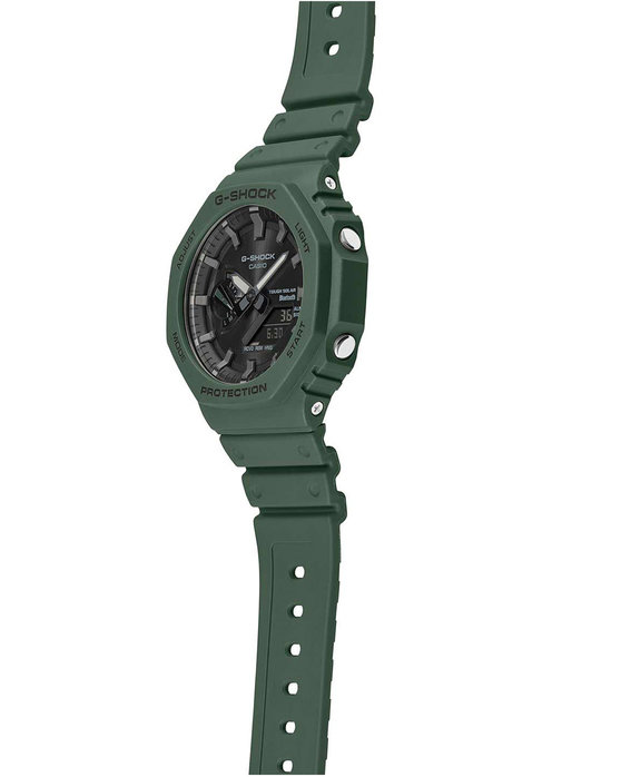 CASIO G-SHOCK Smartwatch Tough Solar Chronograph Green Rubber Strap