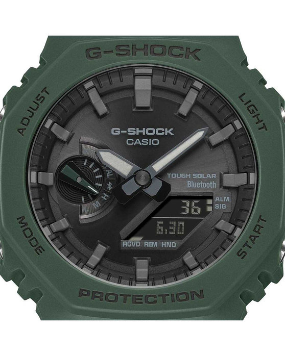 CASIO G-SHOCK Smartwatch Tough Solar Chronograph Green Rubber Strap