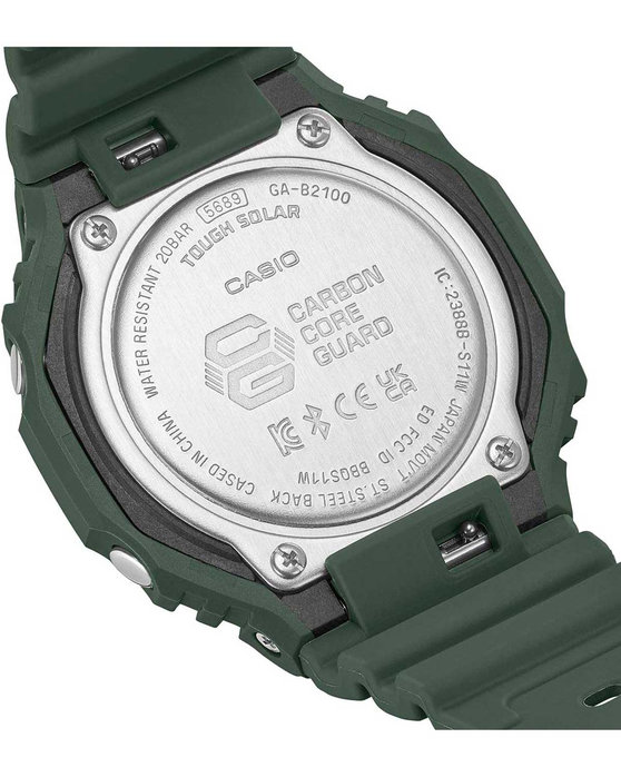 CASIO G-SHOCK Smartwatch Tough Solar Chronograph Green Rubber Strap