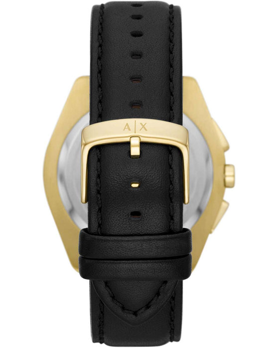 ARMANI EXCHANGE Giacomo Black Leather Strap